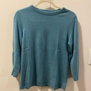 Talbots cashmere sweater. 3/4 length sleeve. Size medium.